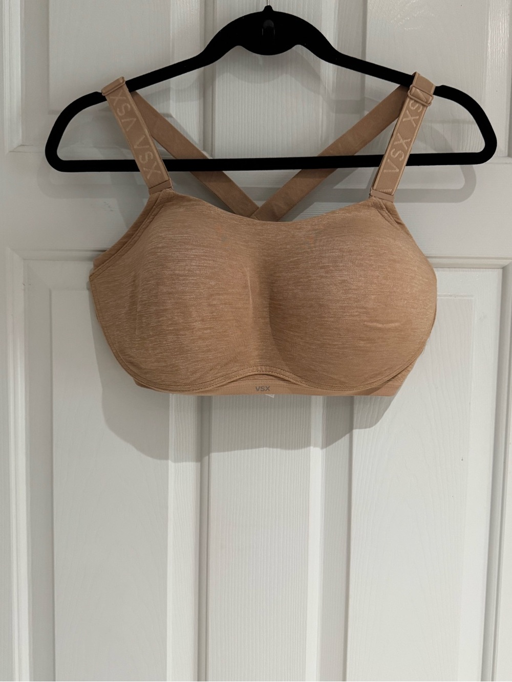 Victoria Secret Underwire  Nude Beige Light-Tan Sports Bra with Branded Straps